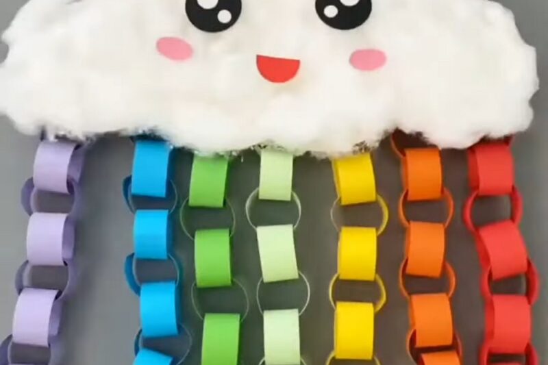 DIY Cloud & Rainbow Countdown Craft For Summer