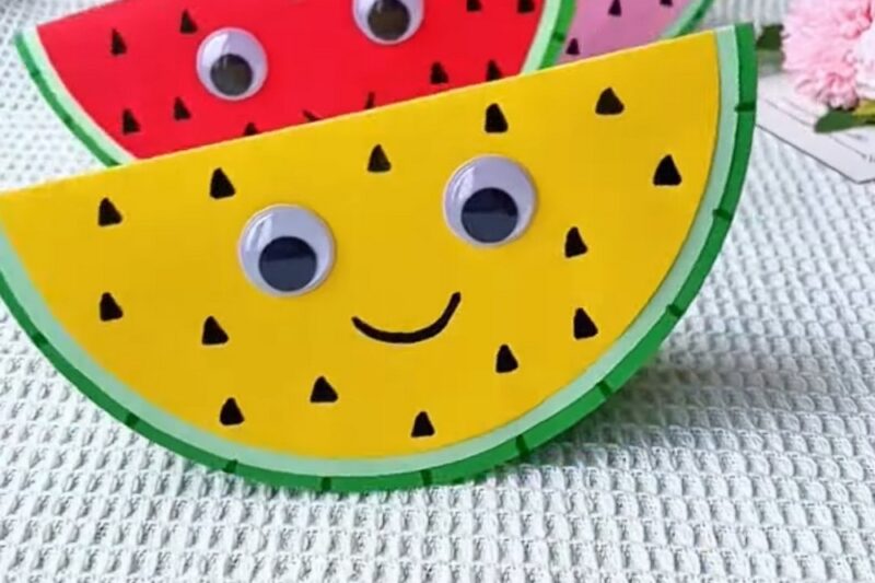 How to Craft Paper Watermelon Rocking Toys in 9 Steps