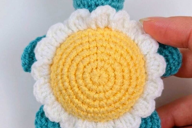 Free Crochet Daisy Turtle Amigurumi Pattern for Spring