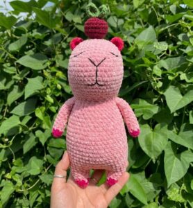 Free Crochet Cherry On Top Capybara Plushie Pattern