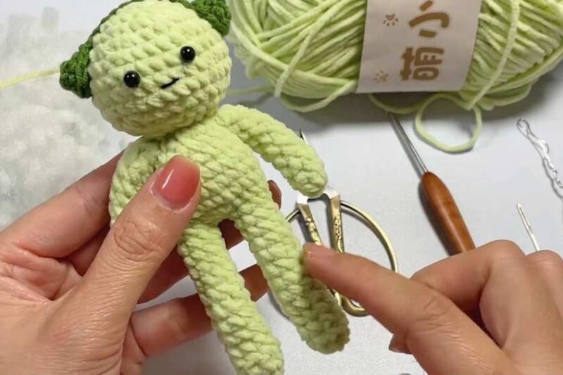 Free Crochet Little Poseable Smiski Plushie Pattern