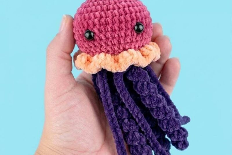 Free Crochet Baby Jellyfish Plushie Pattern for Kids