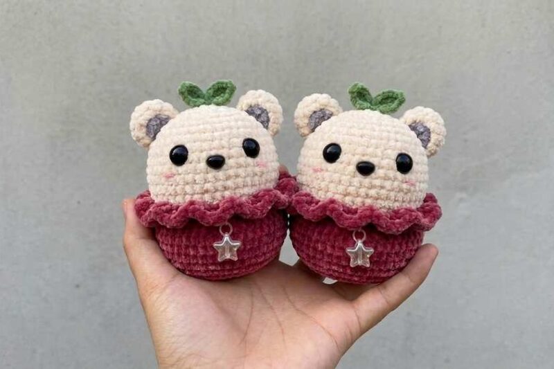 Free Crochet Panda In Jar Plushie Pattern for Kids