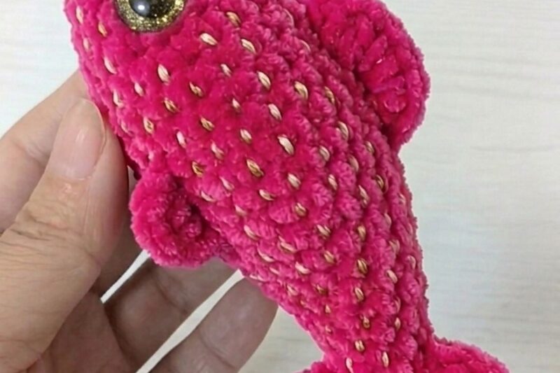 Free Crochet Strawberry Fish Plushie Pattern for Summer