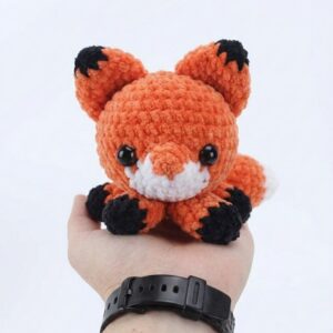 Free Crochet Square Fox Plushie Pattern for Fall