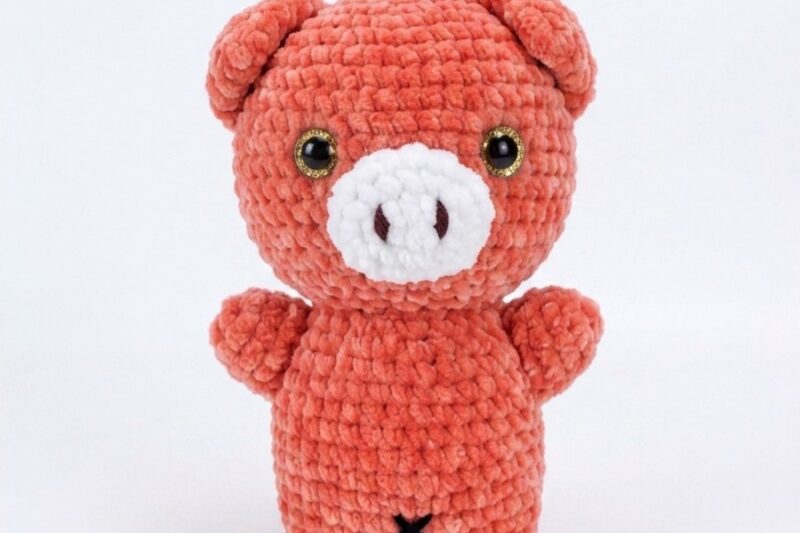 How to Crochet Big Pig Plushie for Kids