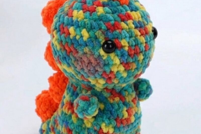 Free Crochet Baby Dinosaur Doll Plushie for Kids