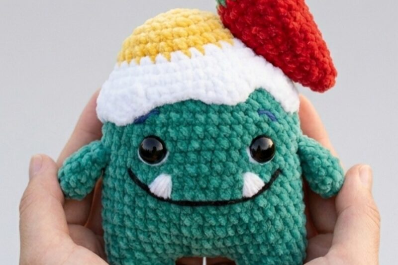Free Crochet Chili Monster Plushie Pattern for Summer