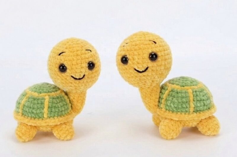 Free Crochet Tortoise Plushie Pattern for Kids