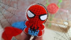 Free Crochet No-Sew Baby Spiderman Amigurumi Pattern