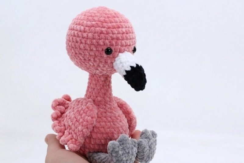 Free Crochet Flamingo Plushie Pattern for Summer