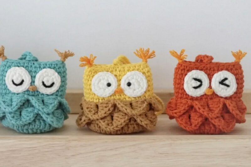 Super Cute Owl Bag Charm Pouch Pattern for Fall & Summer