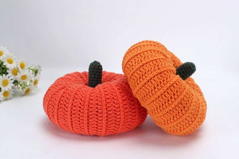 Free Crochet Big Pumpkin Amigurumi Pattern for Fall Decorations