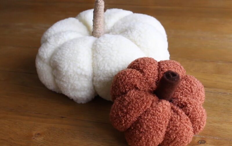 How to DIY A Cozy & Soft Teddy Pumpkin Plush from Fuzzy Fabric
