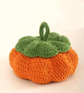 Free Crochet Pumpkin Storage Basket Pattern for Fall