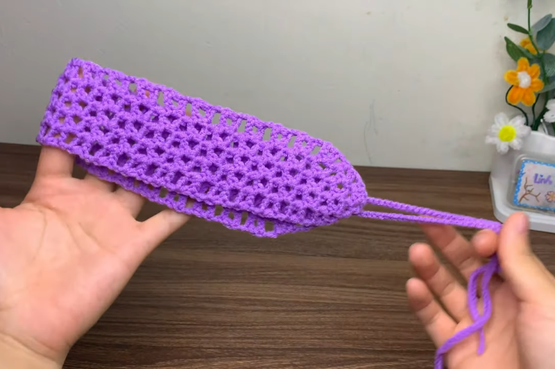 Free Crochet Easiest Mesh Stitch Headband & Bandana Pattern