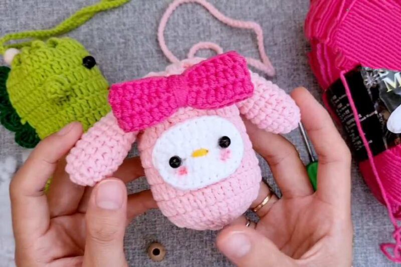 Crochet My Melody Sanrio Sling Pouch Pattern (Cutest Sanrios Project)