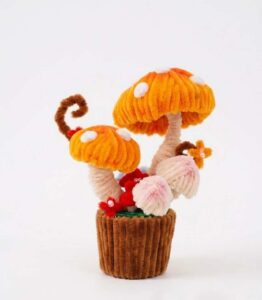 How to DIY Pipe Cleaner Life-Like Mushroom Pot for Fall & Christmas