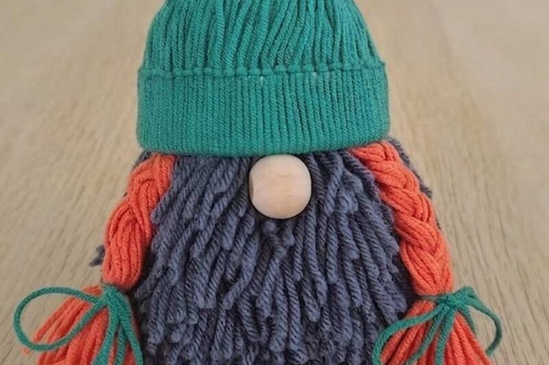 How to DIY Braided Yarn Pom Pom Gnome Craft for Autumn
