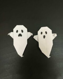 How to Fold Origami BOO Ghost Paper Craft for Halloween