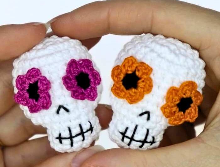 For Your Halloween Garland Try these Crochet Skull Pattern