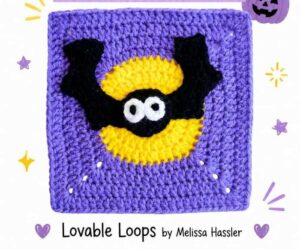 DIY Halloween Garlands From Crochet Bat Appliques