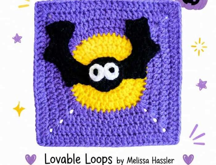 DIY Halloween Garlands From Crochet Bat Appliques