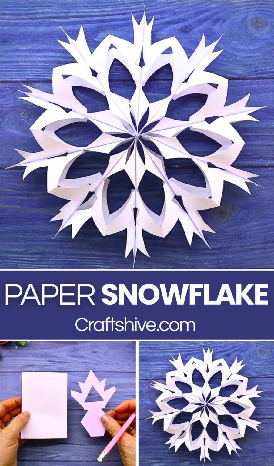 Easiest 3D Paper Snowflake Cutout Guide For Beginners : Crafts Hive