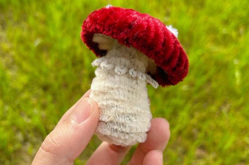 How to Make A Miniature Pipe Cleaner Mushroom Plush for Fall Festivals