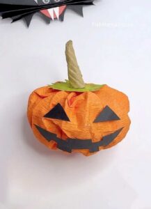 How to DIY the Easiest Pumpkin From Colored Crepe Paper