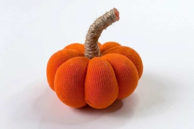 How to Make A Cottage Fabric Pumpkin From Socks