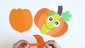 Easiest KAWAII Pumpkin Paper Craft Activity for Kids (Back-to-School Craft)