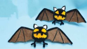 How to DIY a Spooky Yet Easy Pom Pom Bat Plushie for Halloween