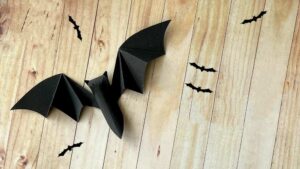 How to DIY Halloween SPOOKIER Paper Bat Craft for Kids