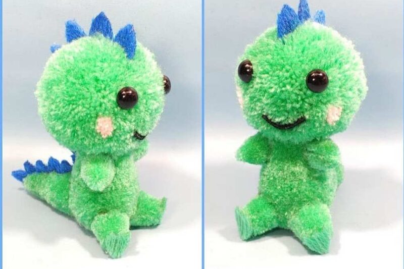 How to DIY A Sitting No-Knit Dinosaur Plushie for Kids