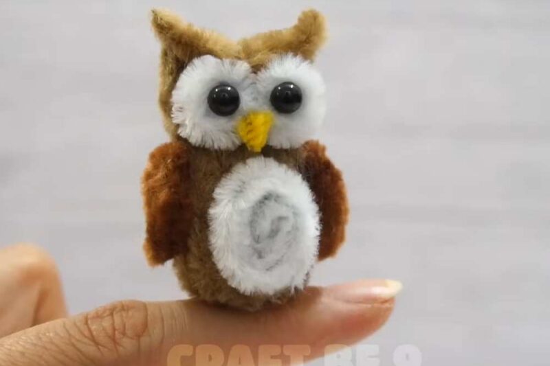 How to Make a Kawaii Pipe Cleaner Owl Plushie for Fall