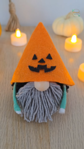 How to Make A Halloween Yarn Gnome Plushie For Decoration