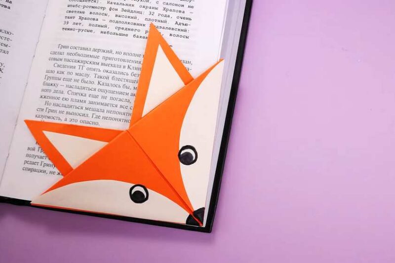 How to Make Origami KAWAII Fox Bookmark for Fall
