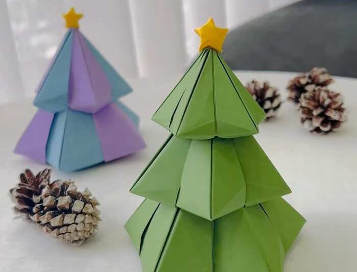 How to DIY No-Scissor Pape Christmas Tree for Decoration