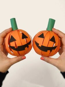 How to Make Paper Halloween Stripped Pumpkins (+ Printable Face Template)
        
            
            
                Featuring: Shemcrafts