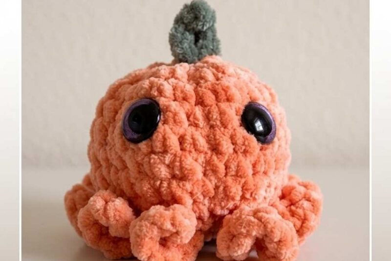 Featuring: How to Crochet Coiled-Arm Pumptopus Plushie for Halloween