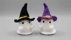 Featuring: Crochet Pair of Ready-to-Hug Amigurumi Witch Ghosts
        
            
            
            
                Featuring: Poonam