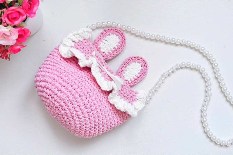 Featuring: Crochet Hollow Cotton Yarn Bunny Bag for Back-to-School