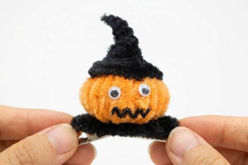 How to DIY Easy Halloween FUNNY Pumpkin Hairclip for Fall
