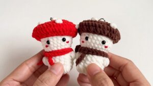 Video Tutorial to Crochet 10-Minute Snowy Mushroom Plushie for Kids
        
            
            
            
                Featuring: Meemanan