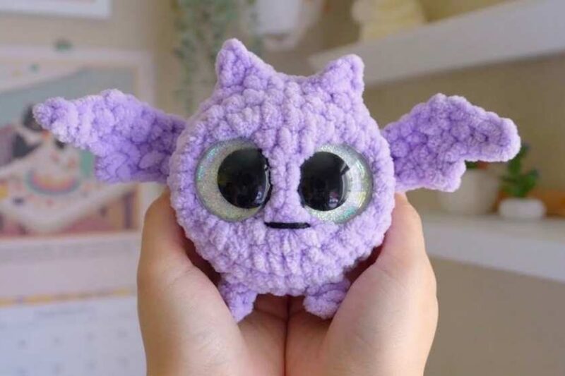 Video Tutorial to Crochet the BIG -Eyed (Yes Really Bigger) Crochet Bat Plushie
